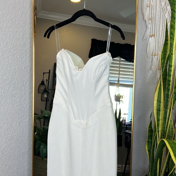 HOUSE OF CB 'Tamara' Ivory Strapless Corset Dress NWOT